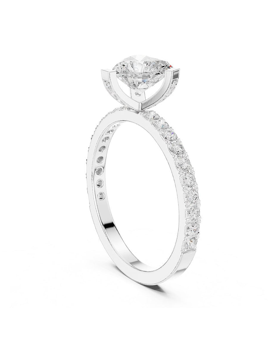 Anillo de compromiso - piedras laterales - AMORE218-HE-LG