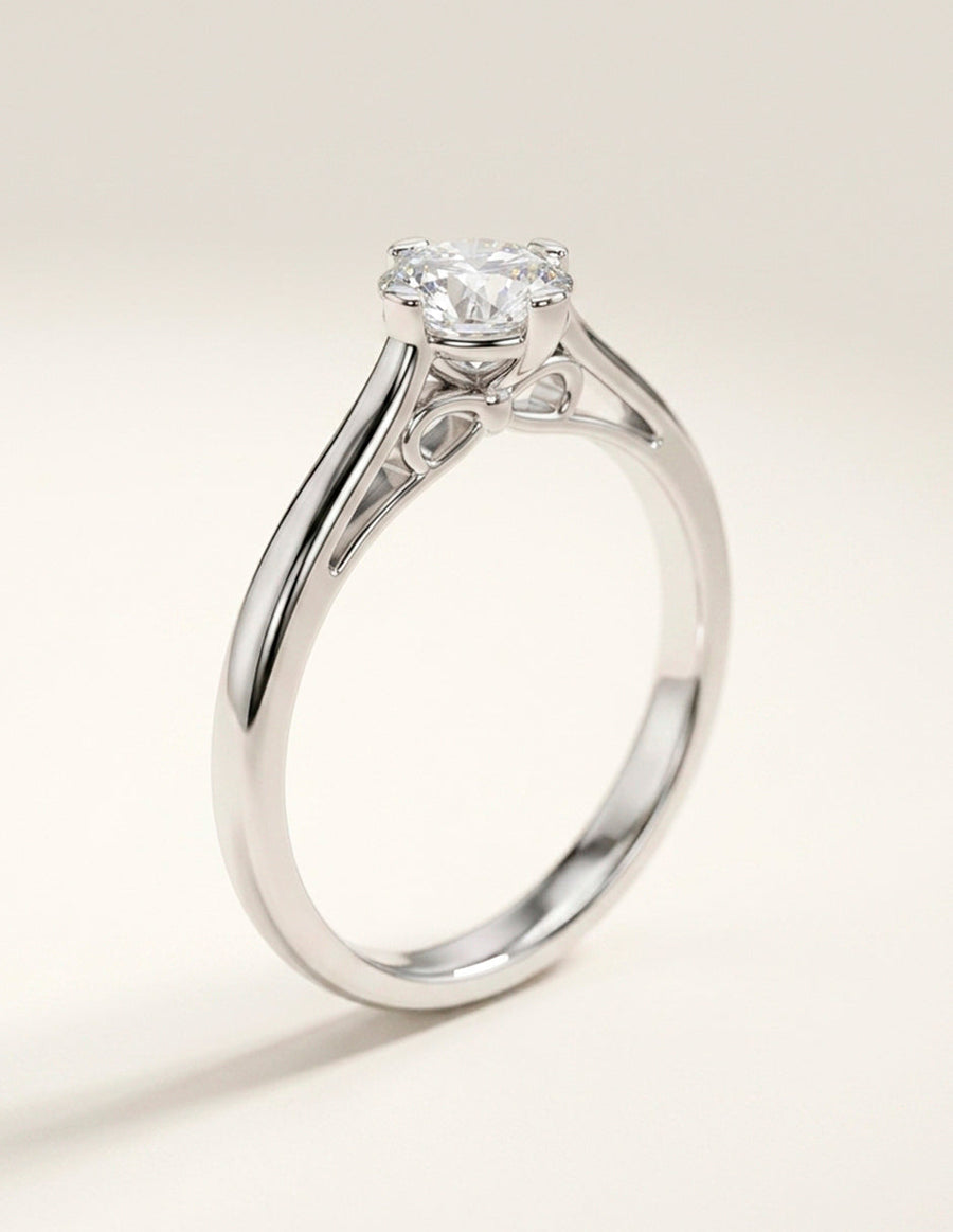 Anillo de Compromiso - solitario - AMORE22-RD-CZ