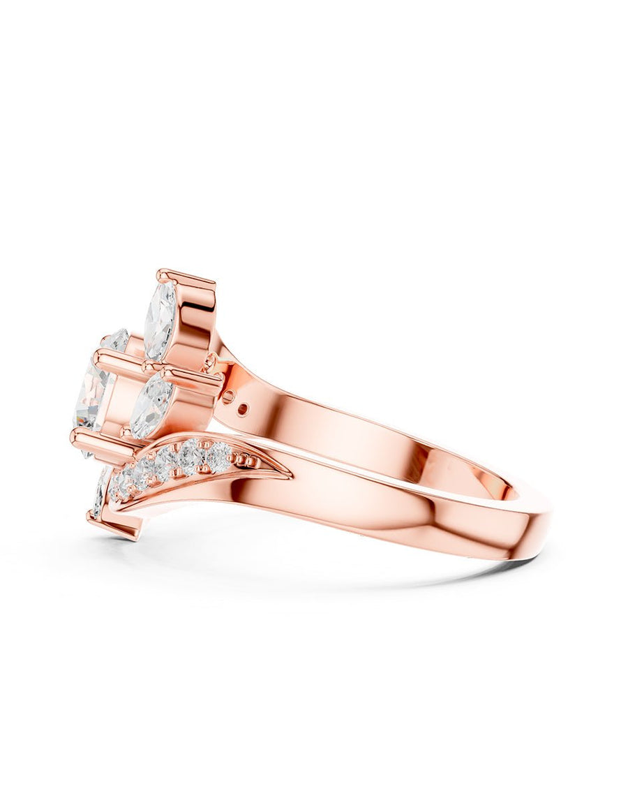 Anillo de compromiso - piedras laterales - AMORE220-RD-LG