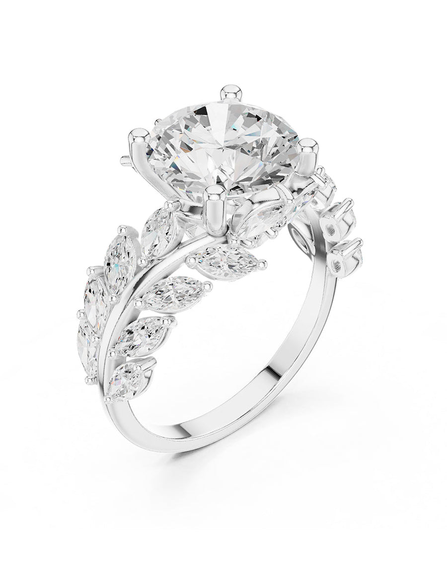 Montura para personalizar - piedras laterales - AMORE222-RD