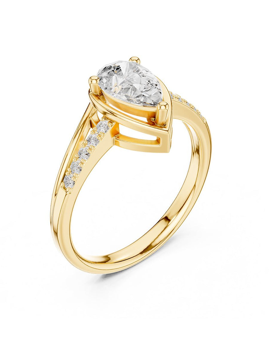 Anillo de compromiso - piedras laterales - AMORE224-PE-LG