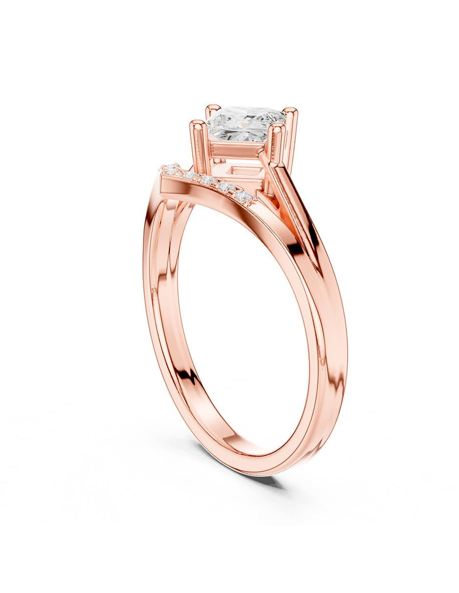 Anillo de compromiso - piedras laterales - AMORE226-PR-LG
