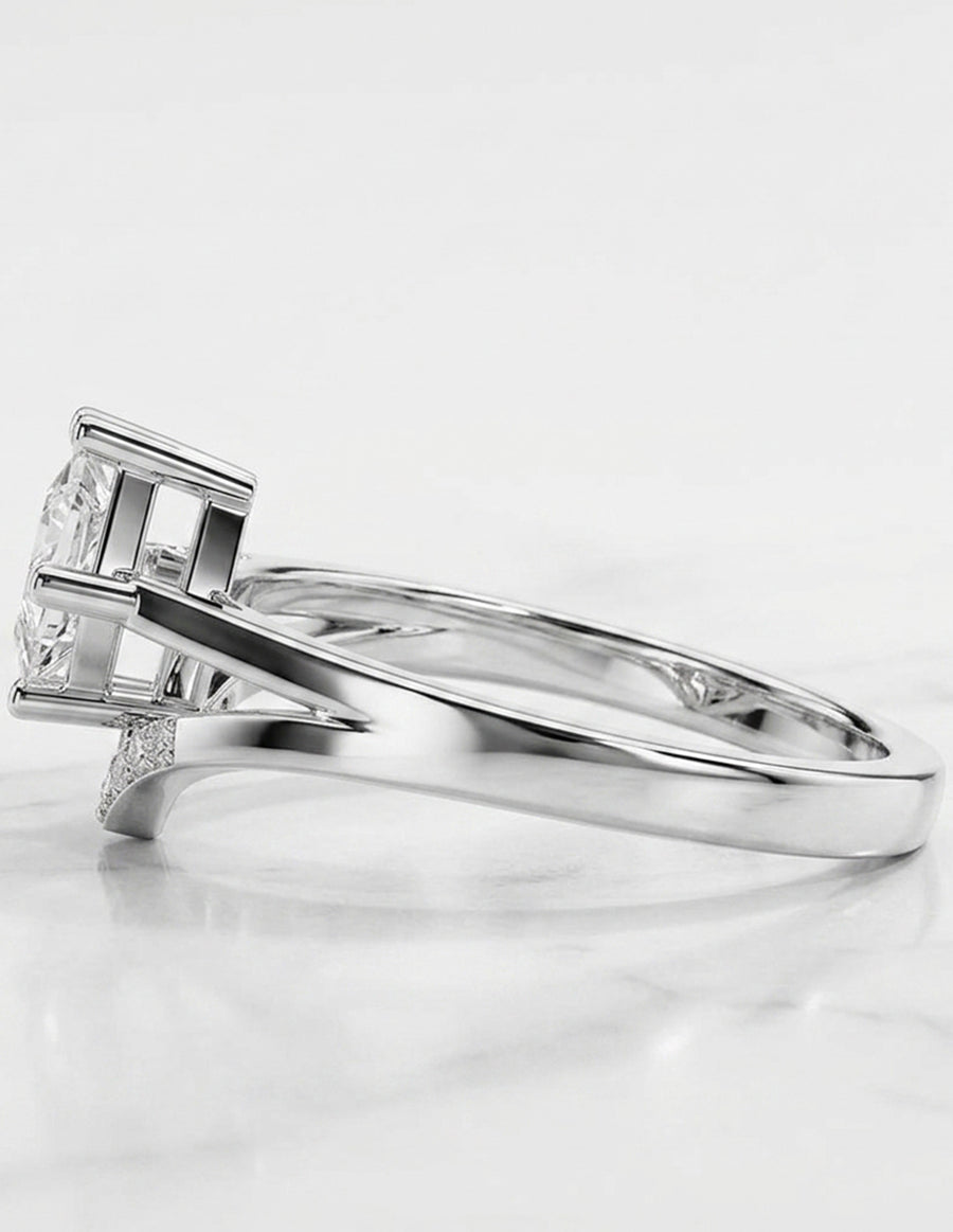 Montura para personalizar - piedras laterales - AMORE226-PR