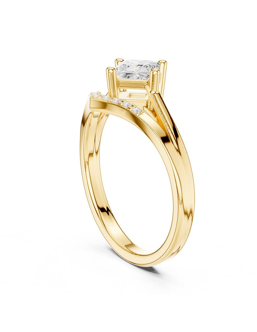 Anillo de compromiso - piedras laterales - AMORE226-PR-LG