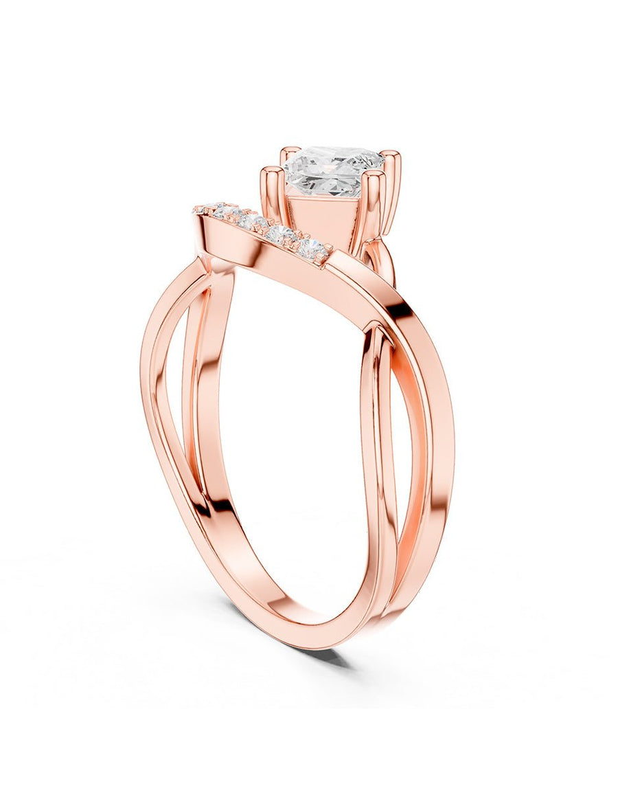 Anillo de compromiso - piedras laterales - AMORE229-PR-LG
