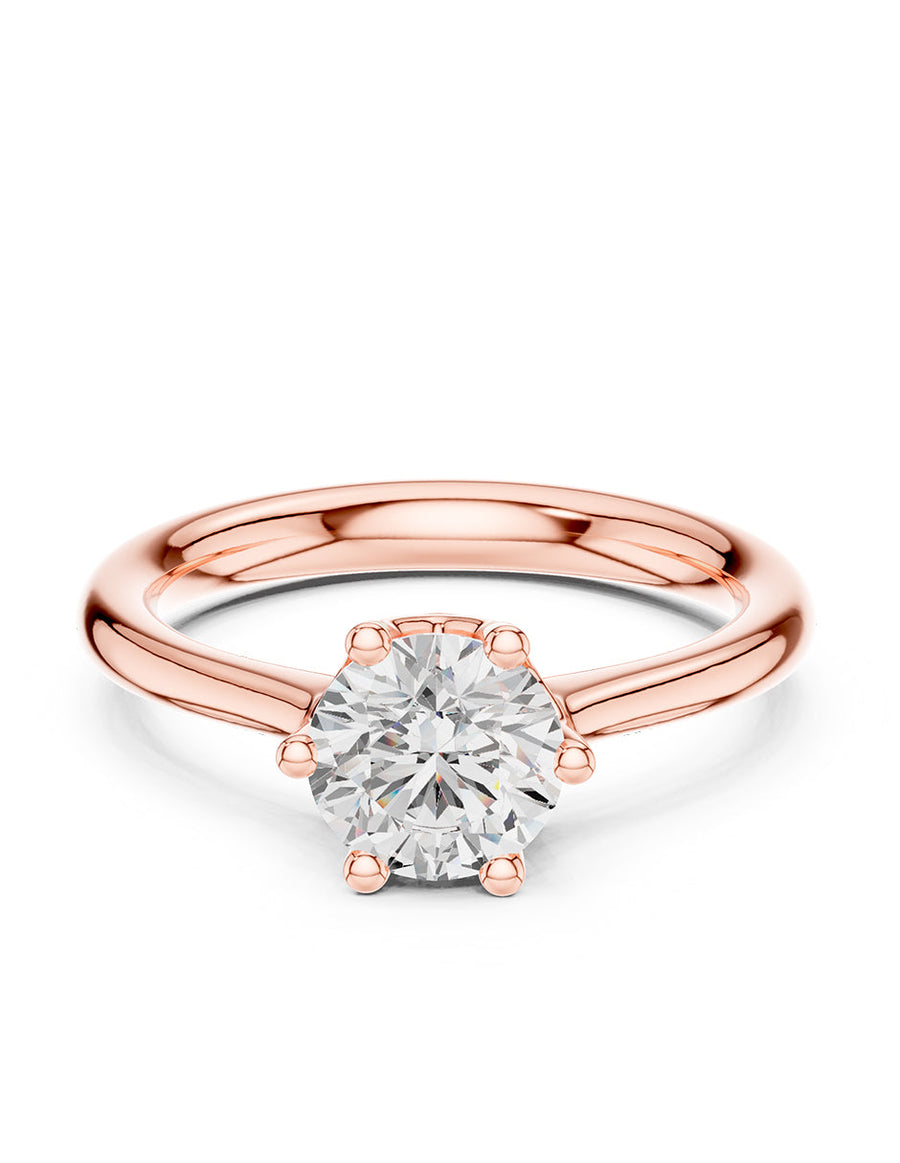 Anillo de Compromiso - solitario - AMORE23-RD-CZ