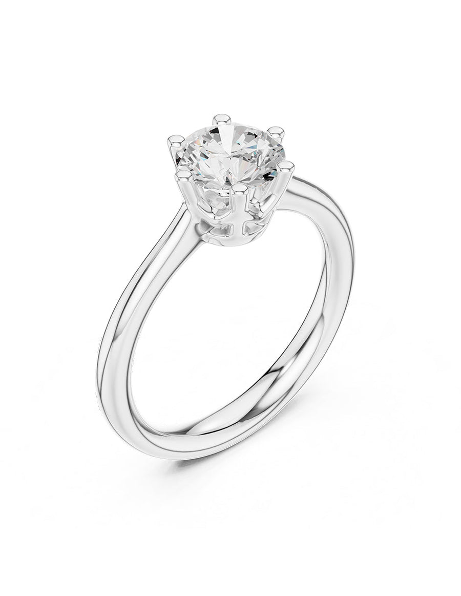 Anillo de Compromiso - solitario - AMORE23-RD-CZ