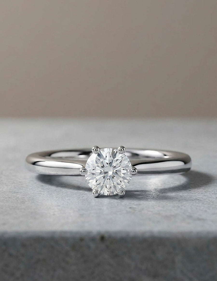 Anillo de Compromiso - solitario - AMORE23-RD-CZ