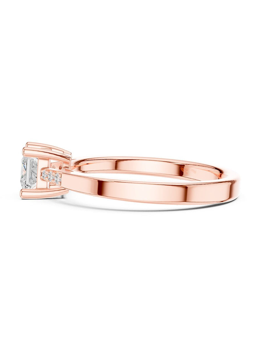 Anillo de compromiso - piedras laterales - AMORE230-PR-LG