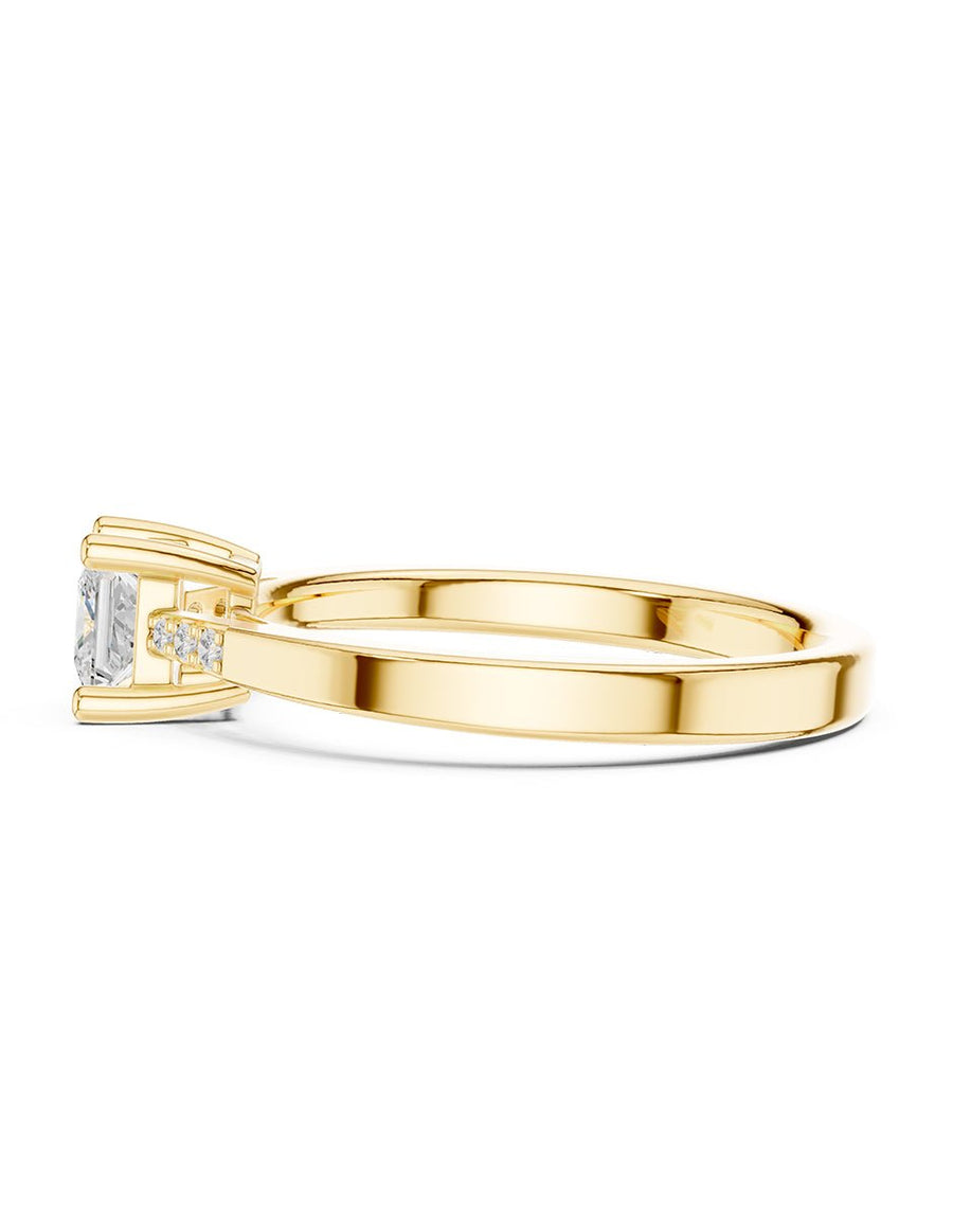Anillo de compromiso - piedras laterales - AMORE230-PR-LG