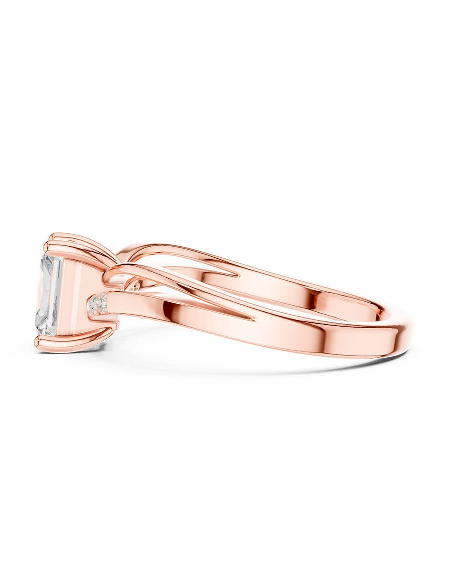 Anillo de compromiso - piedras laterales - AMORE231-EM-LG