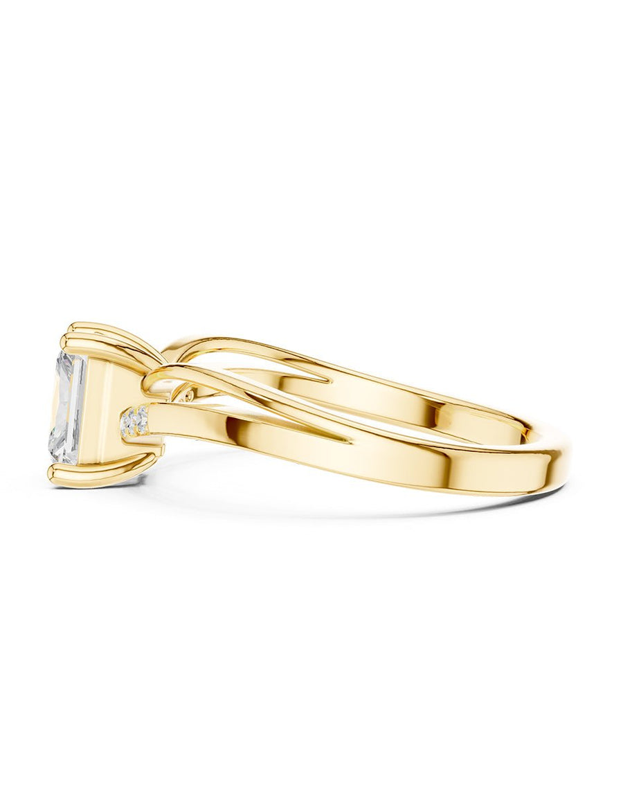 Anillo de compromiso - piedras laterales - AMORE231-EM-LG