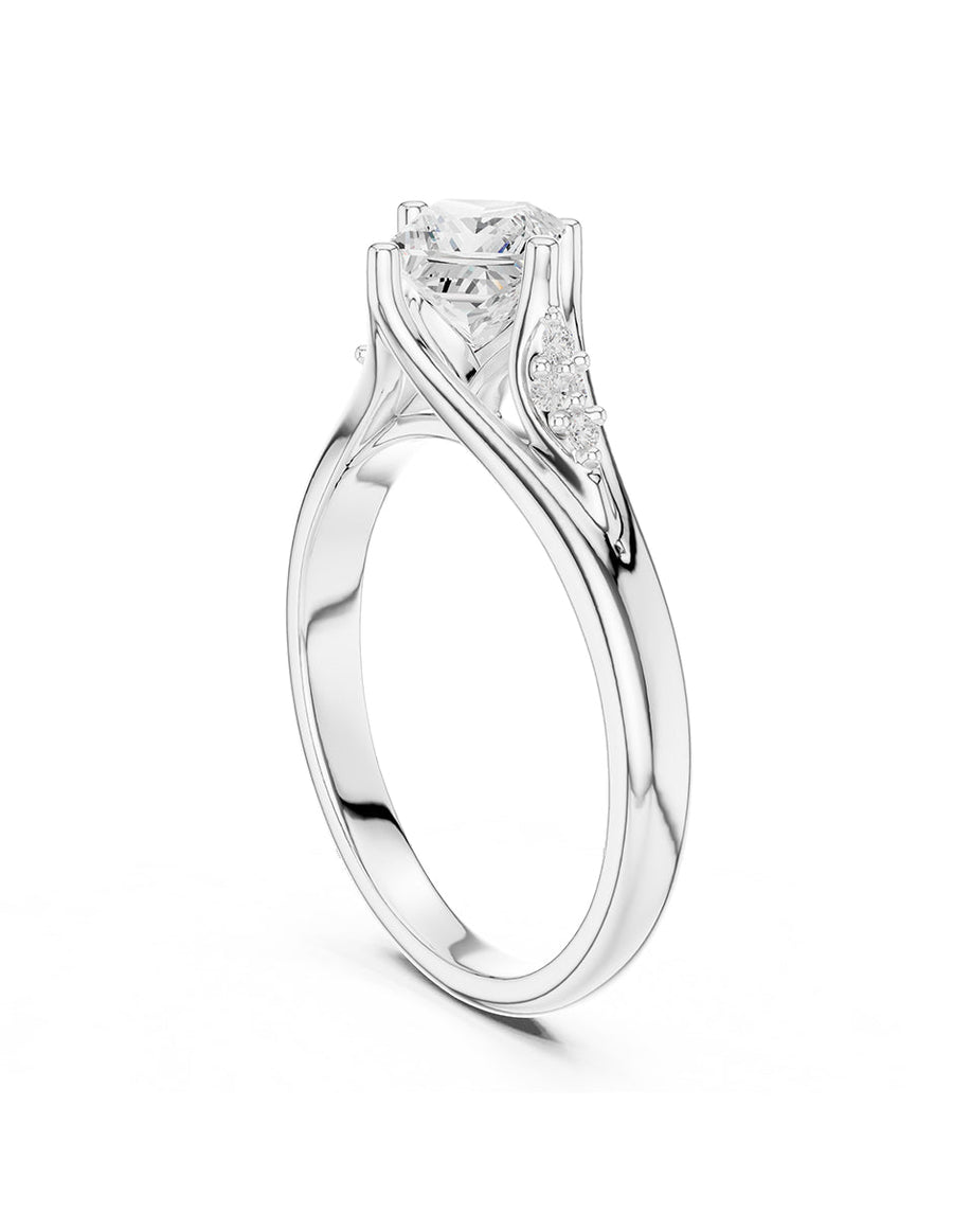 Anillo de compromiso - piedras laterales - AMORE233-PR-LG