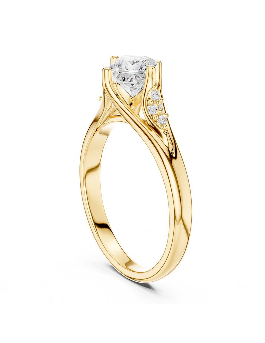 Anillo de compromiso - piedras laterales - AMORE233-PR-LG