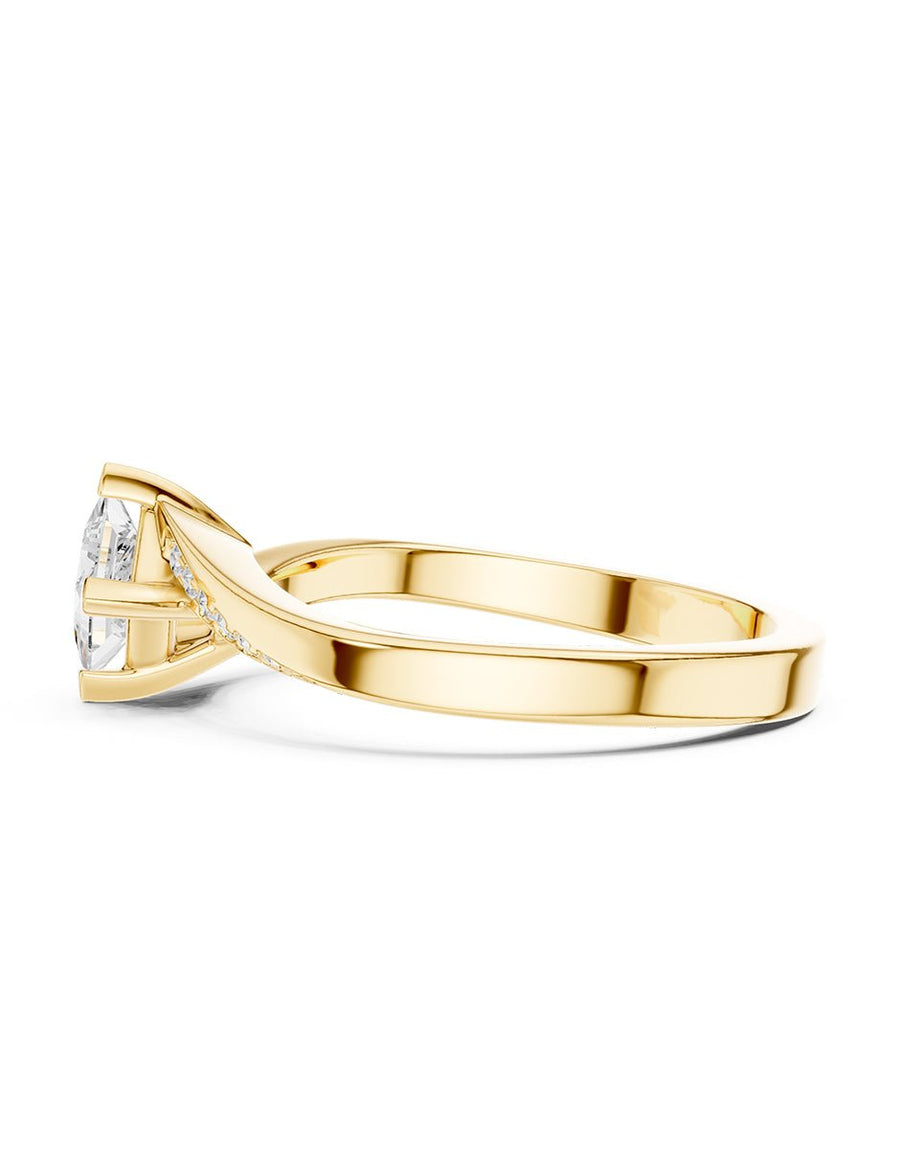 Anillo de compromiso - piedras laterales - AMORE234-PR-LG
