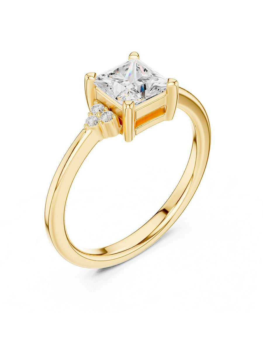 Anillo de compromiso - piedras laterales - AMORE235-PR-LG