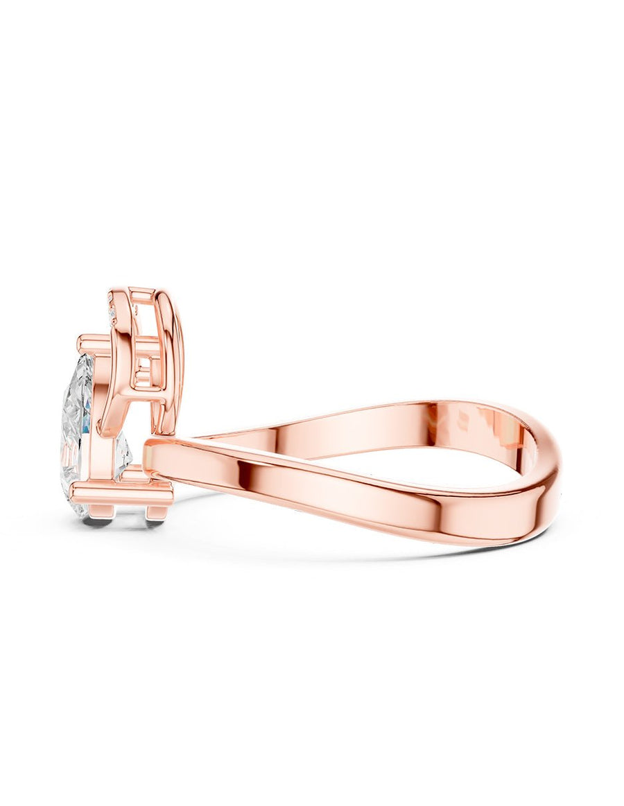 Anillo de compromiso - piedras laterales - AMORE237-PE-LG