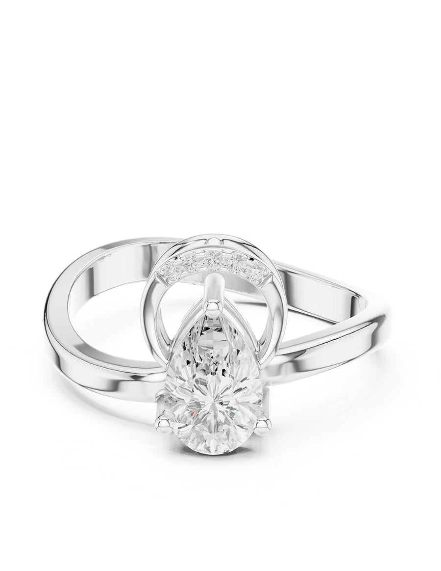 Anillo de compromiso - piedras laterales - AMORE237-PE-LG