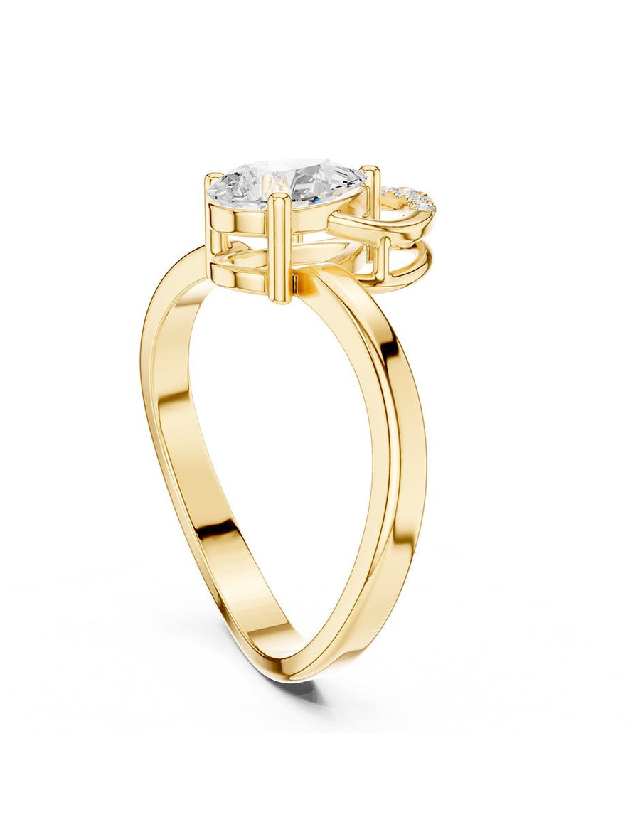 Anillo de compromiso - piedras laterales - AMORE237-PE-LG