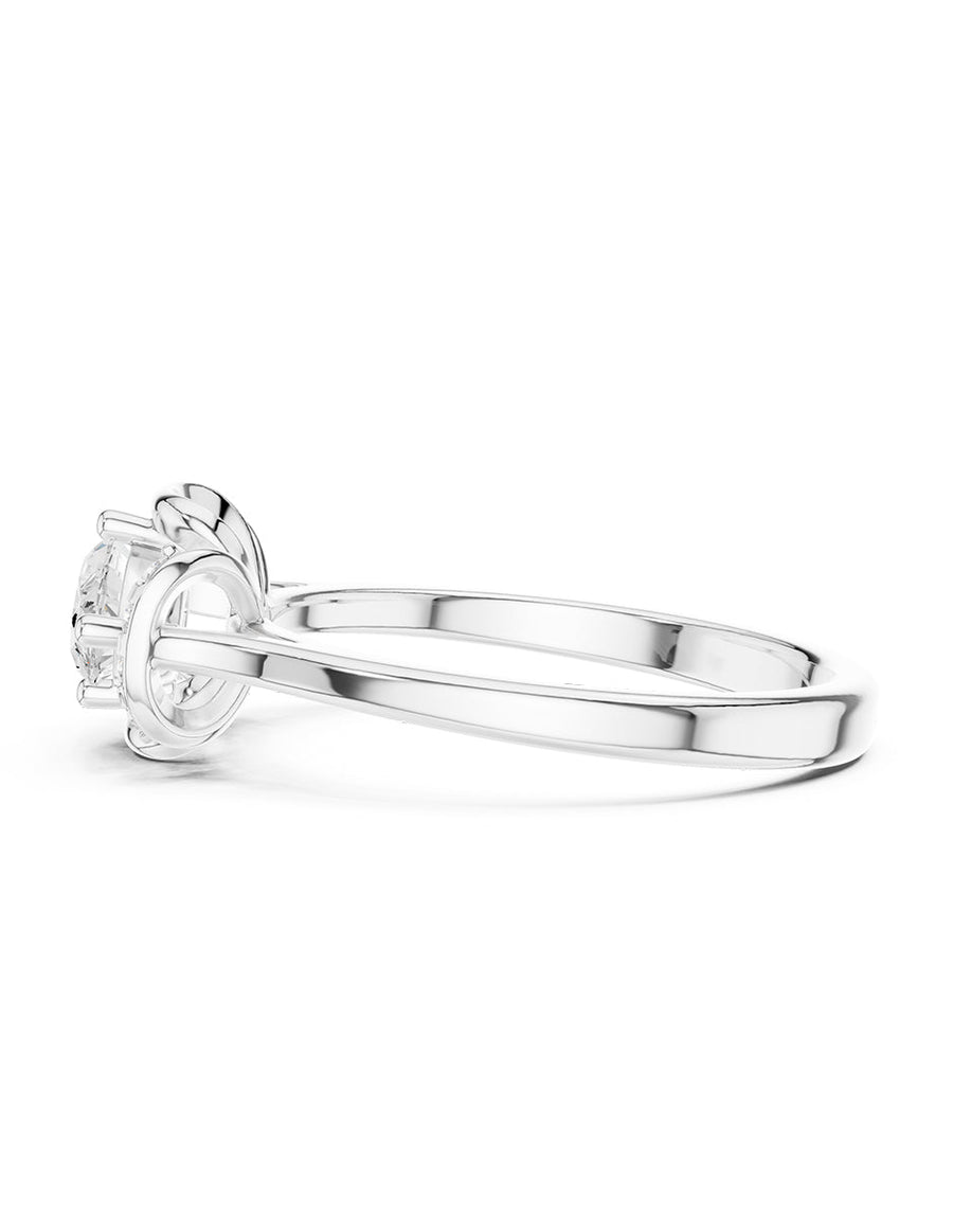 Anillo de compromiso - piedras laterales - AMORE239-MQ-LG