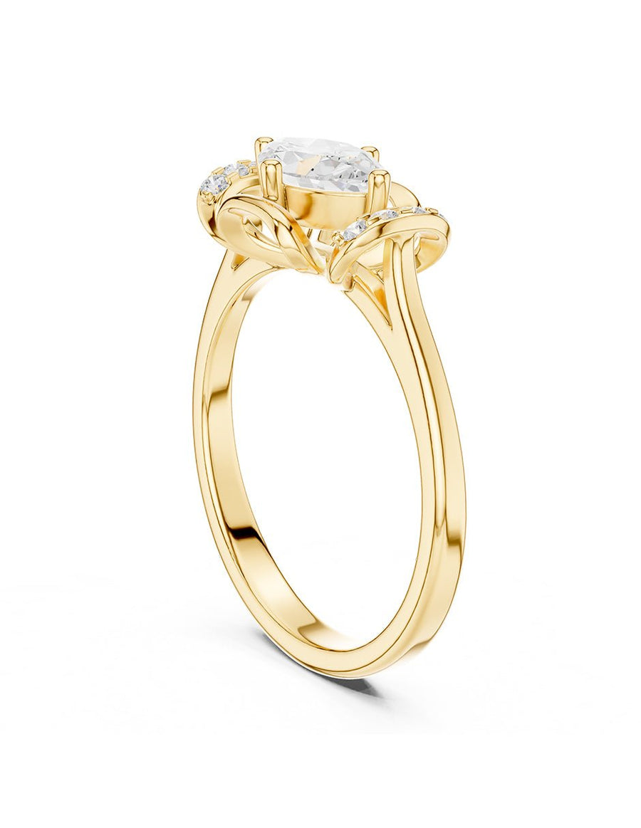 Anillo de compromiso - piedras laterales - AMORE239-MQ-LG