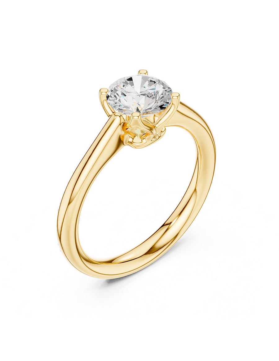 Anillo de Compromiso - solitario - AMORE24-RD-CZ