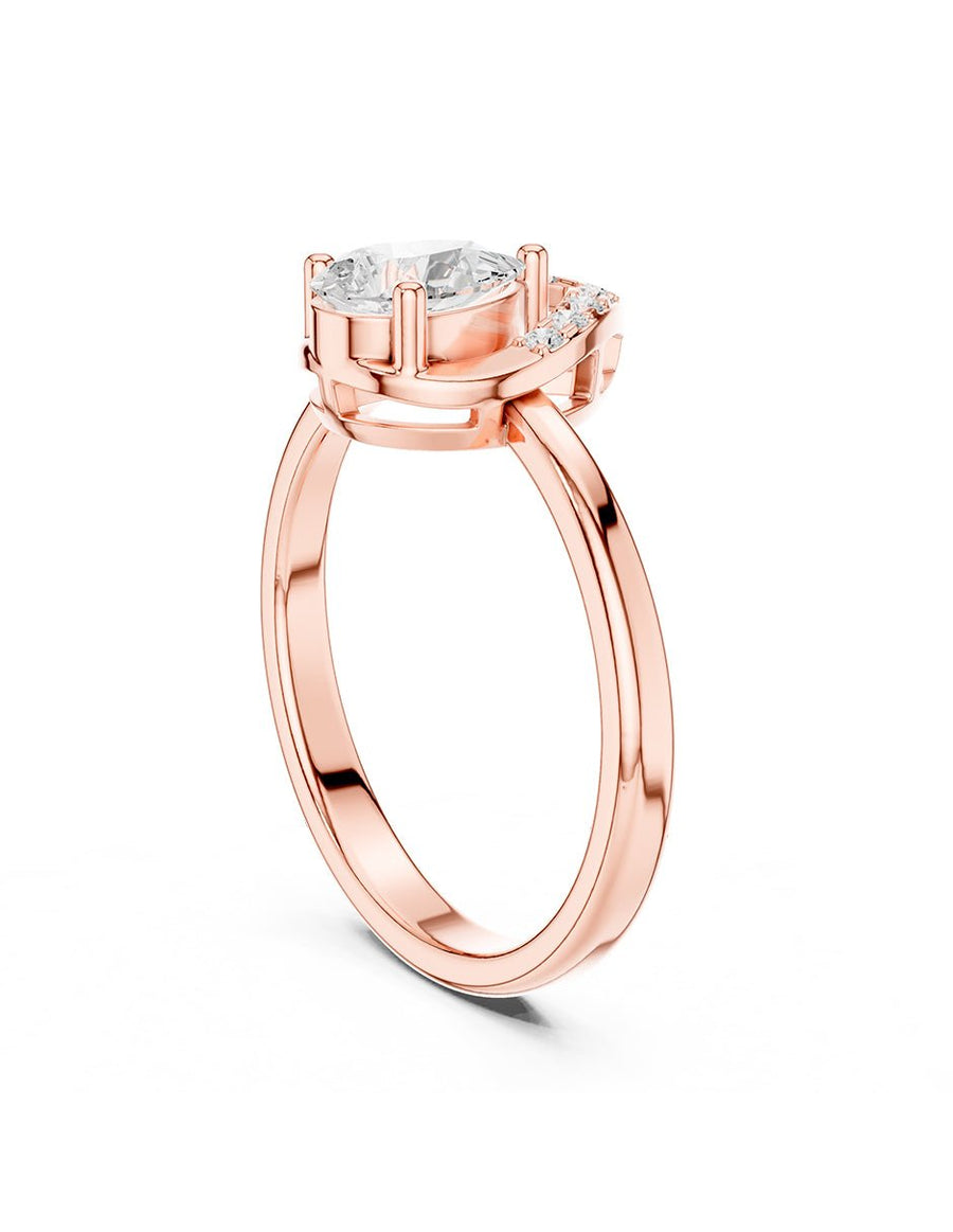 Anillo de compromiso - piedras laterales - AMORE241-PE-LG
