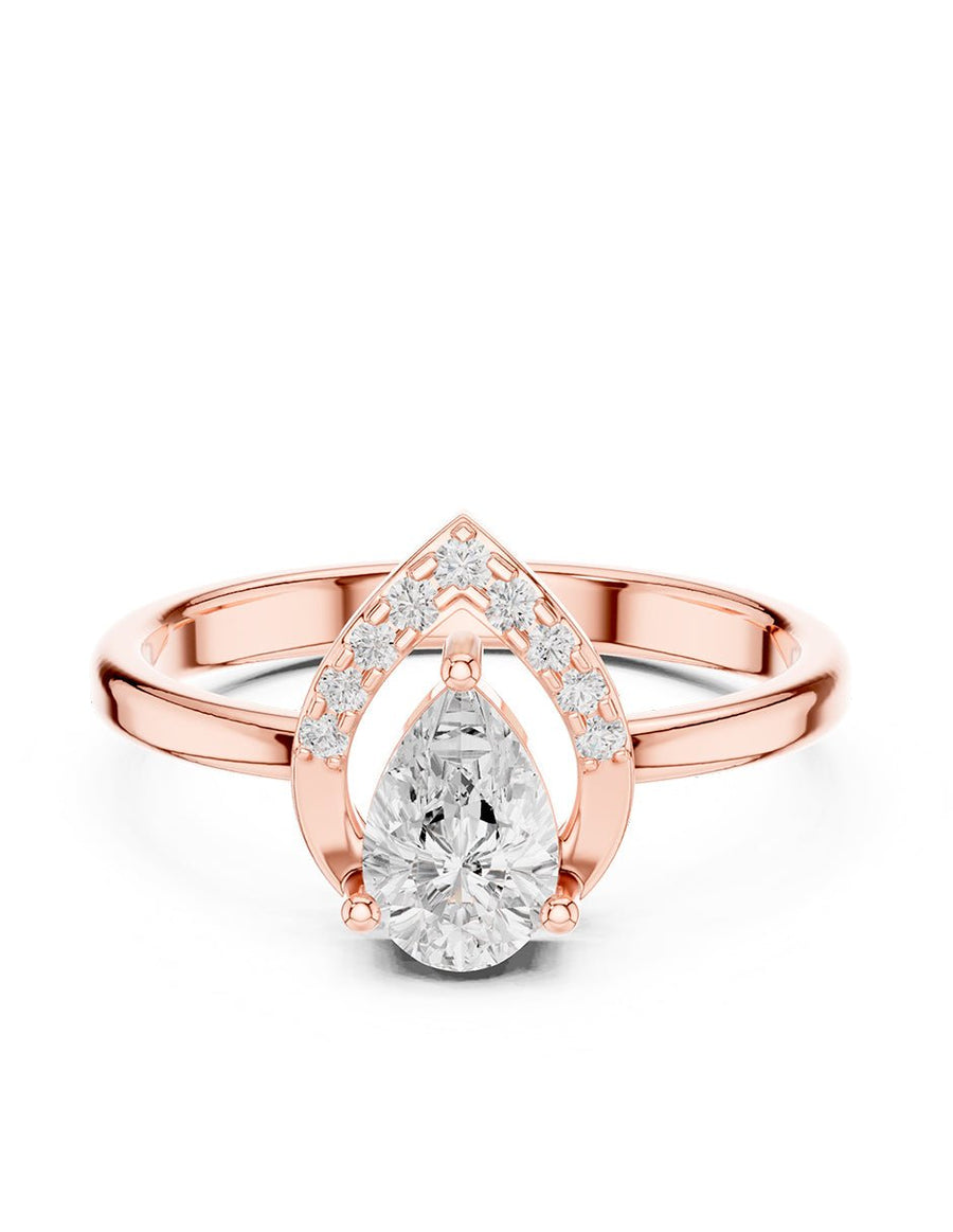 Anillo de compromiso - piedras laterales - AMORE241-PE-LG
