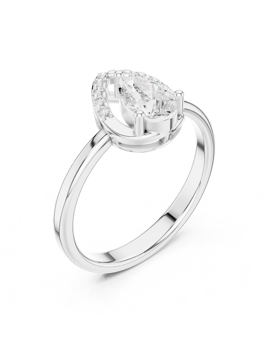 Anillo de compromiso - piedras laterales - AMORE241-PE-LG