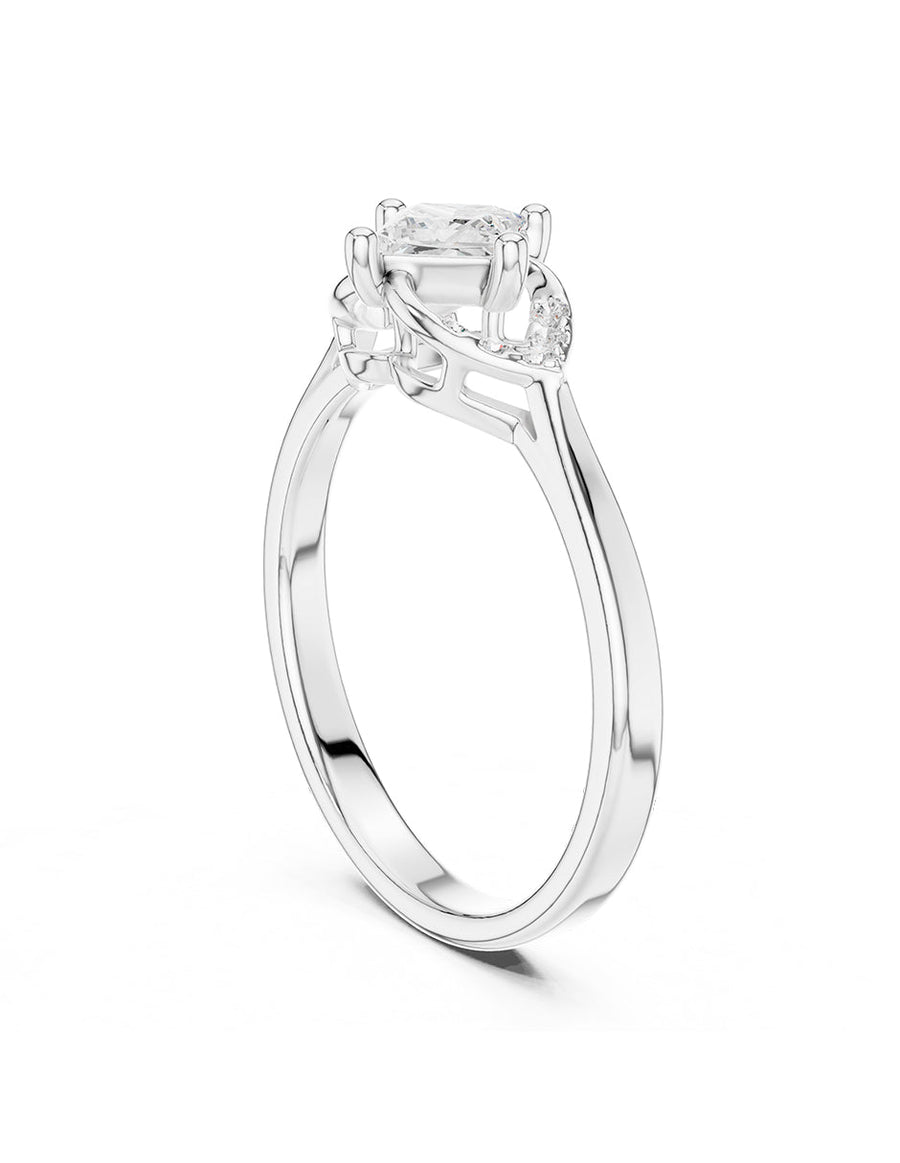 Anillo de compromiso - piedras laterales - AMORE244-PR-LG