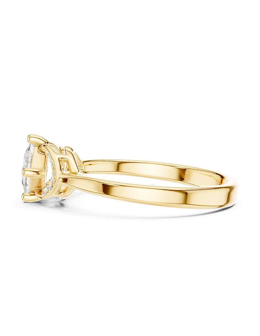 Anillo de compromiso - piedras laterales - AMORE244-PR-LG