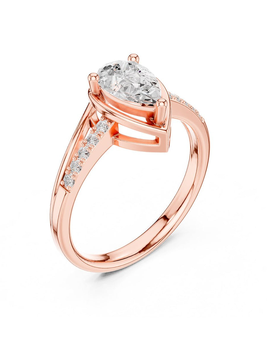 Anillo de compromiso - piedras laterales - AMORE245-PE-LG