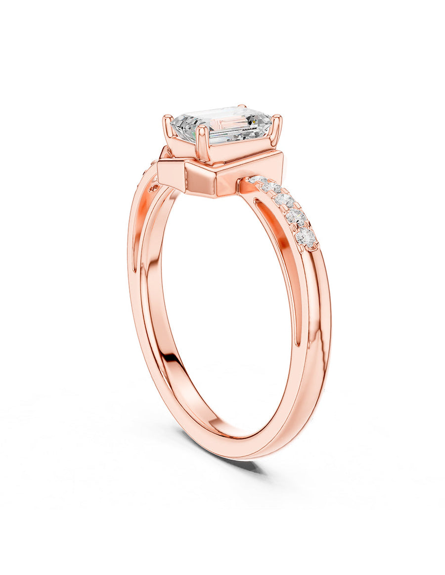 Montura para personalizar - piedras laterales - AMORE247-EM