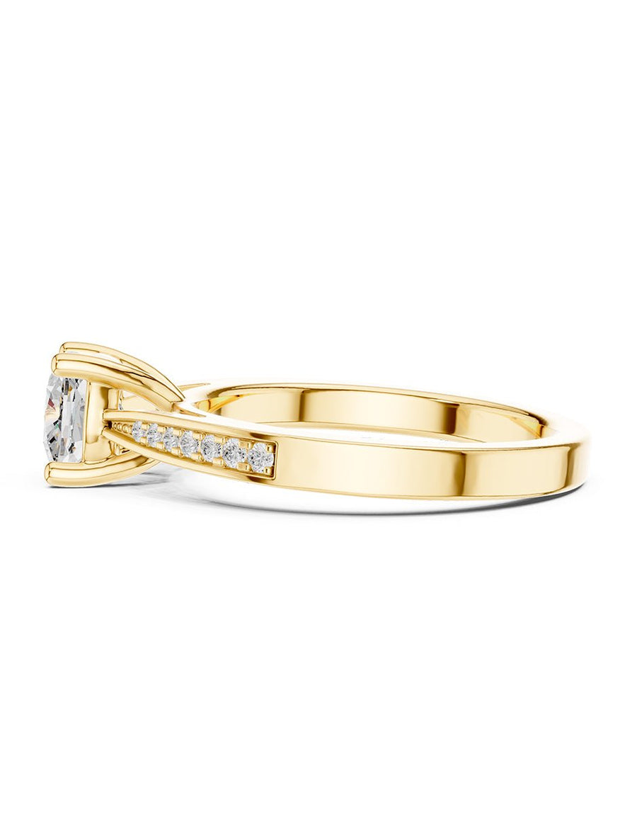 Anillo de compromiso - piedras laterales - AMORE249-CU-LG