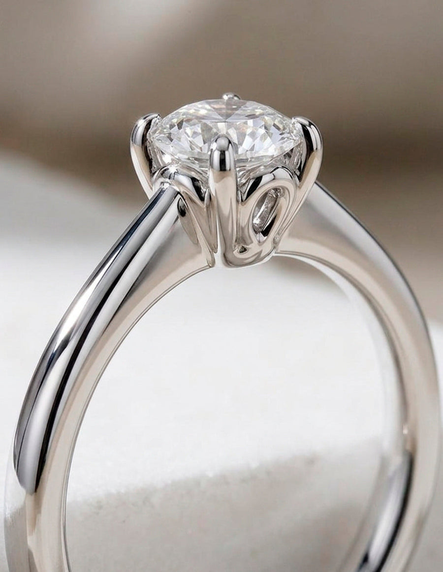 Anillo de Compromiso - solitario - AMORE25-RD-CZ