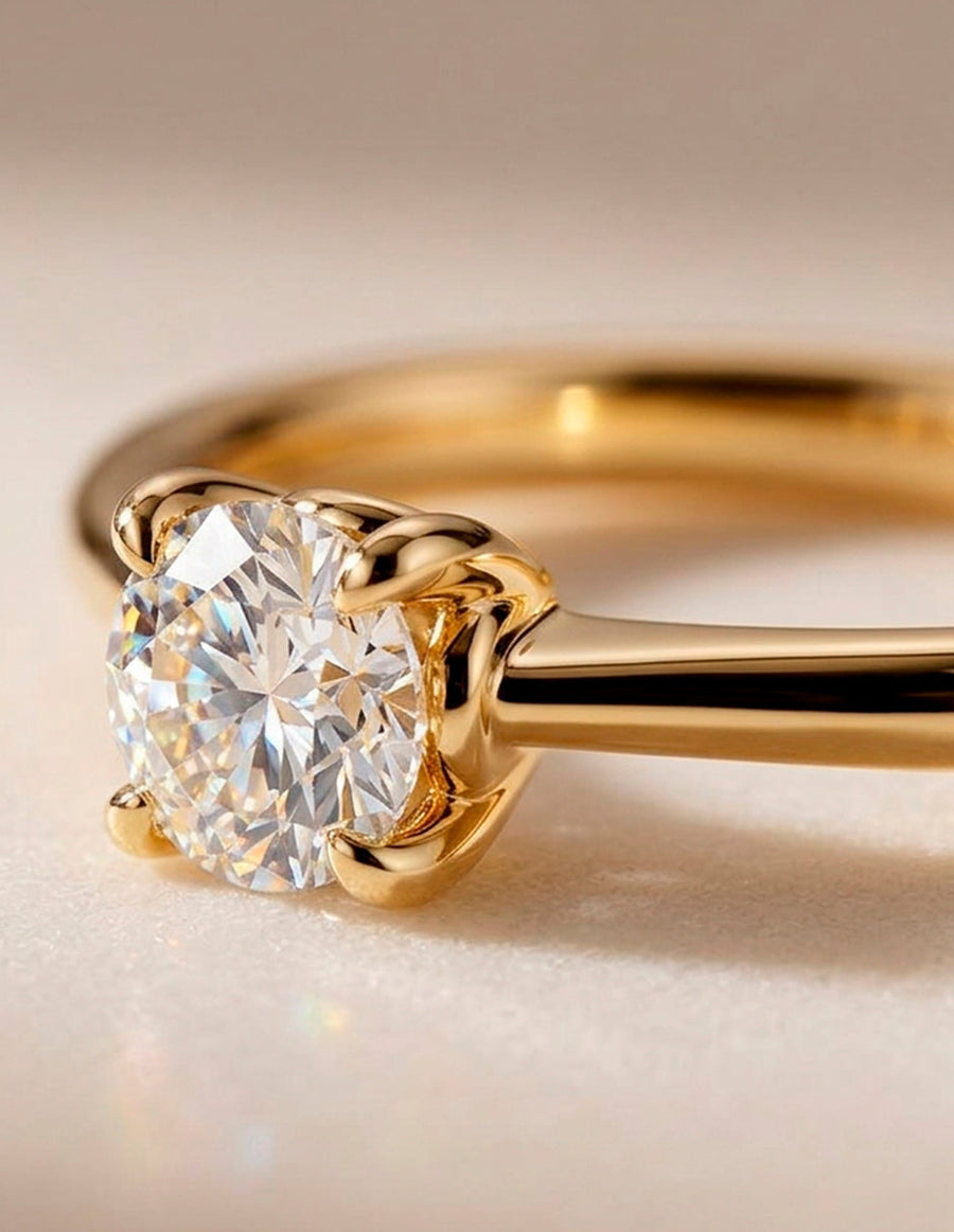 Anillo de Compromiso - solitario - AMORE25-RD-CZ