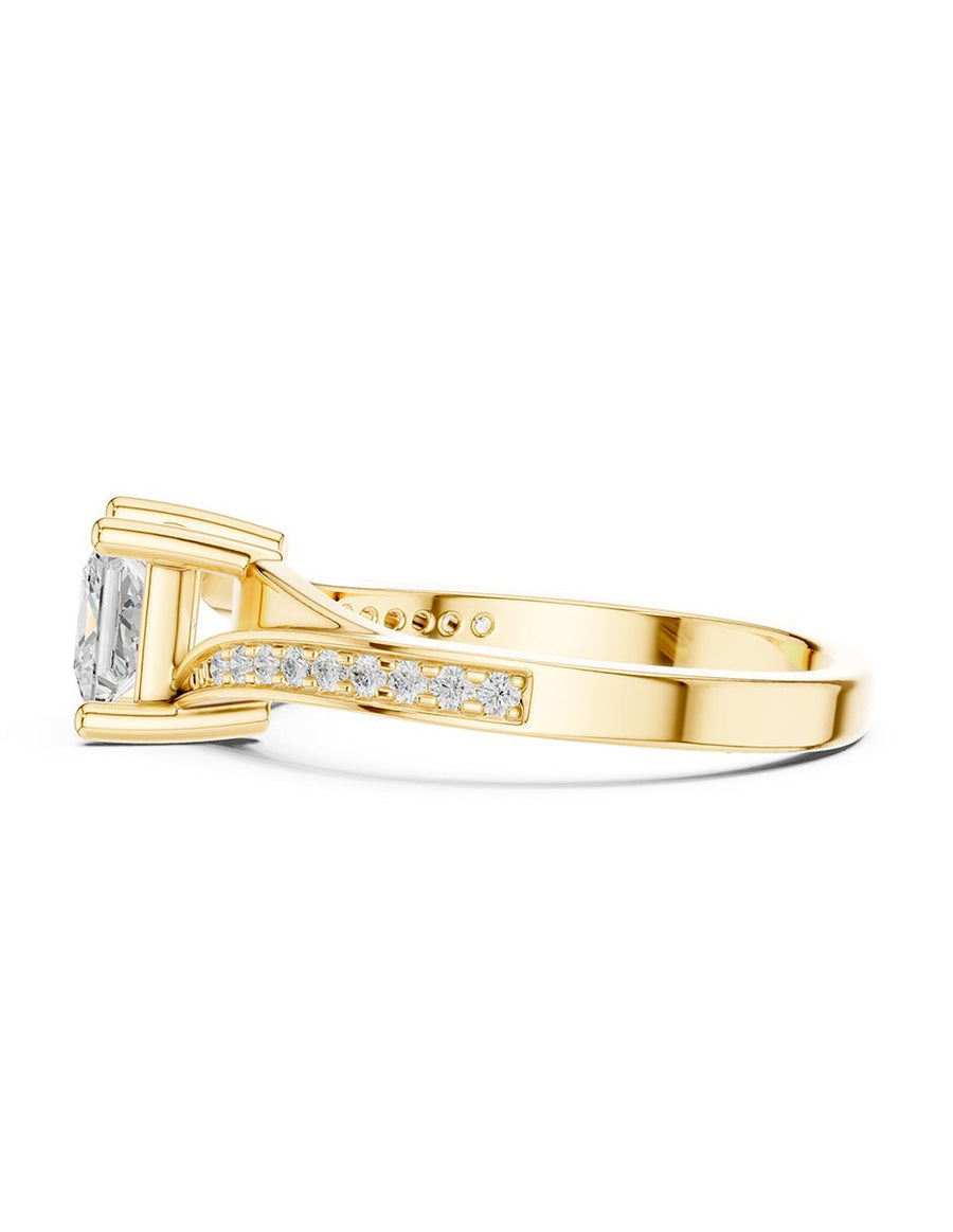 Anillo de compromiso - piedras laterales - AMORE250-PR-LG