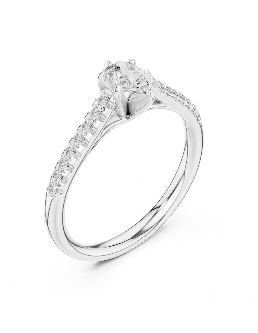 Anillo de compromiso - piedras laterales - AMORE251-PE-LG