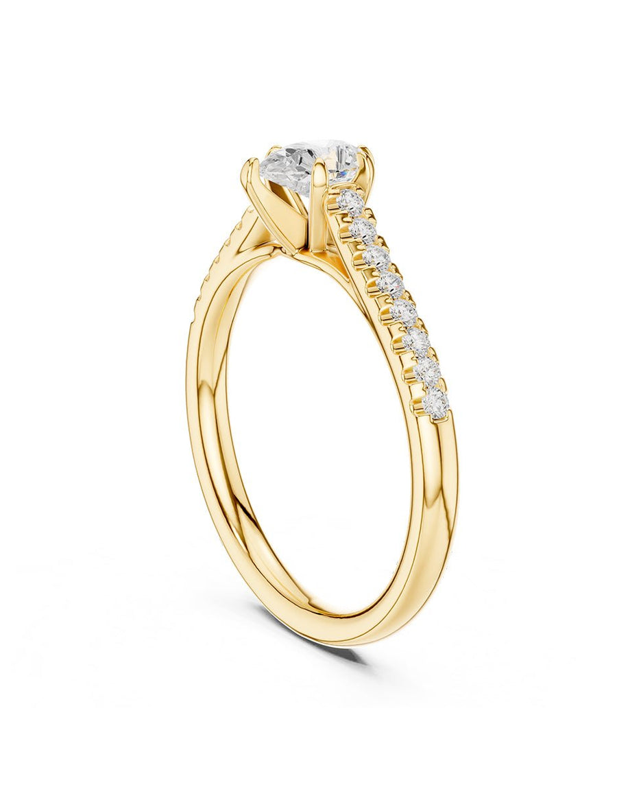 Anillo de compromiso - piedras laterales - AMORE251-PE-LG