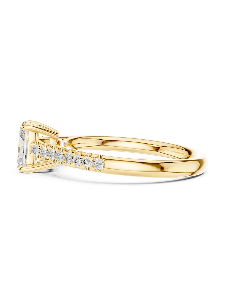 Anillo de compromiso - piedras laterales - AMORE252-EM-LG
