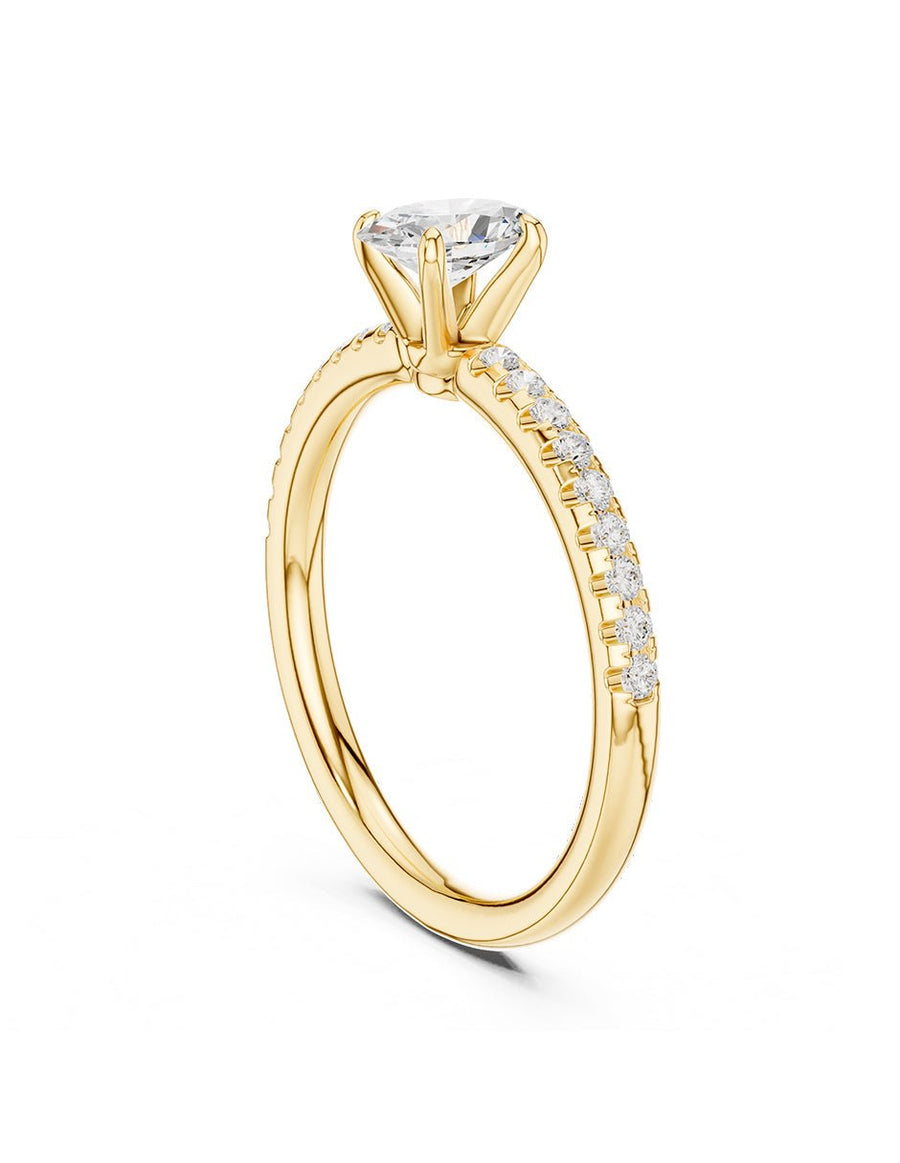 Anillo de compromiso - piedras laterales - AMORE253-OV-LG