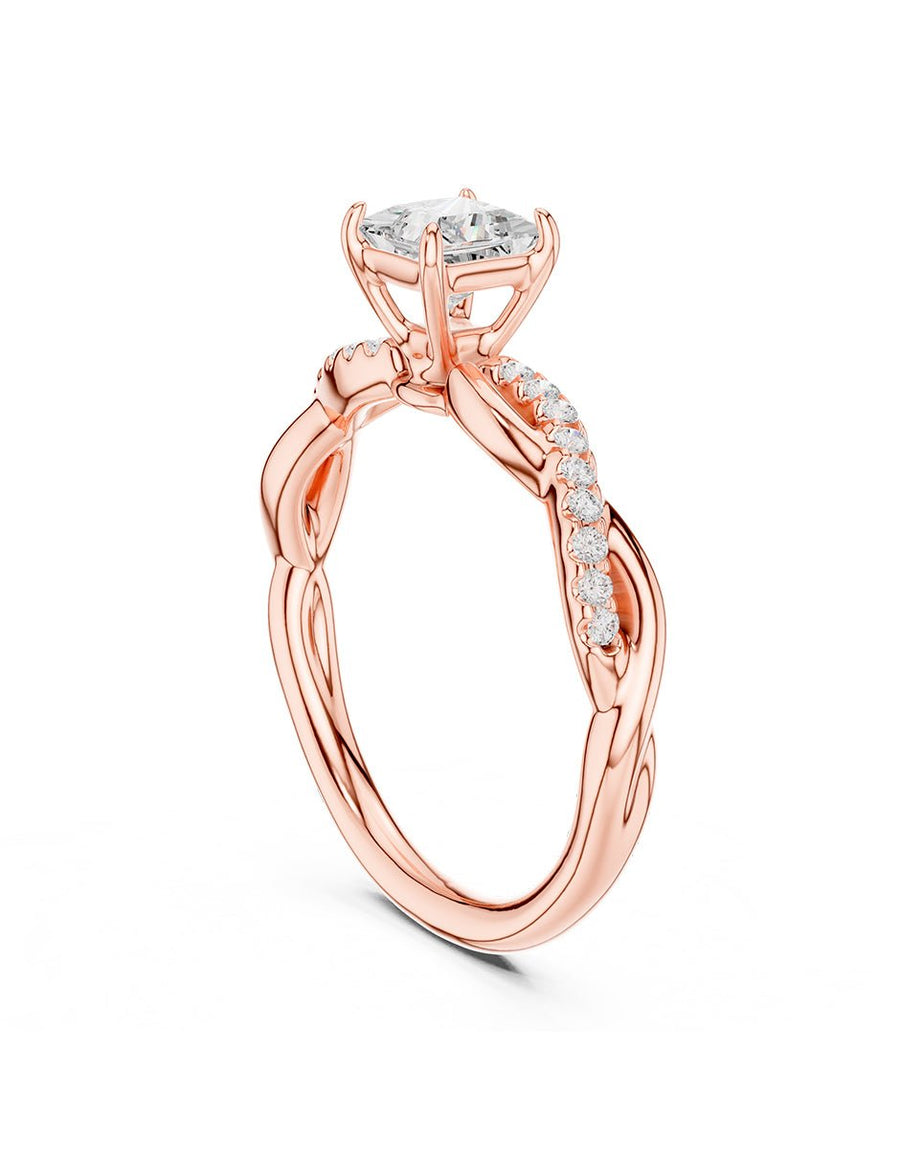 Anillo de compromiso - piedras laterales - AMORE254-PR-LG