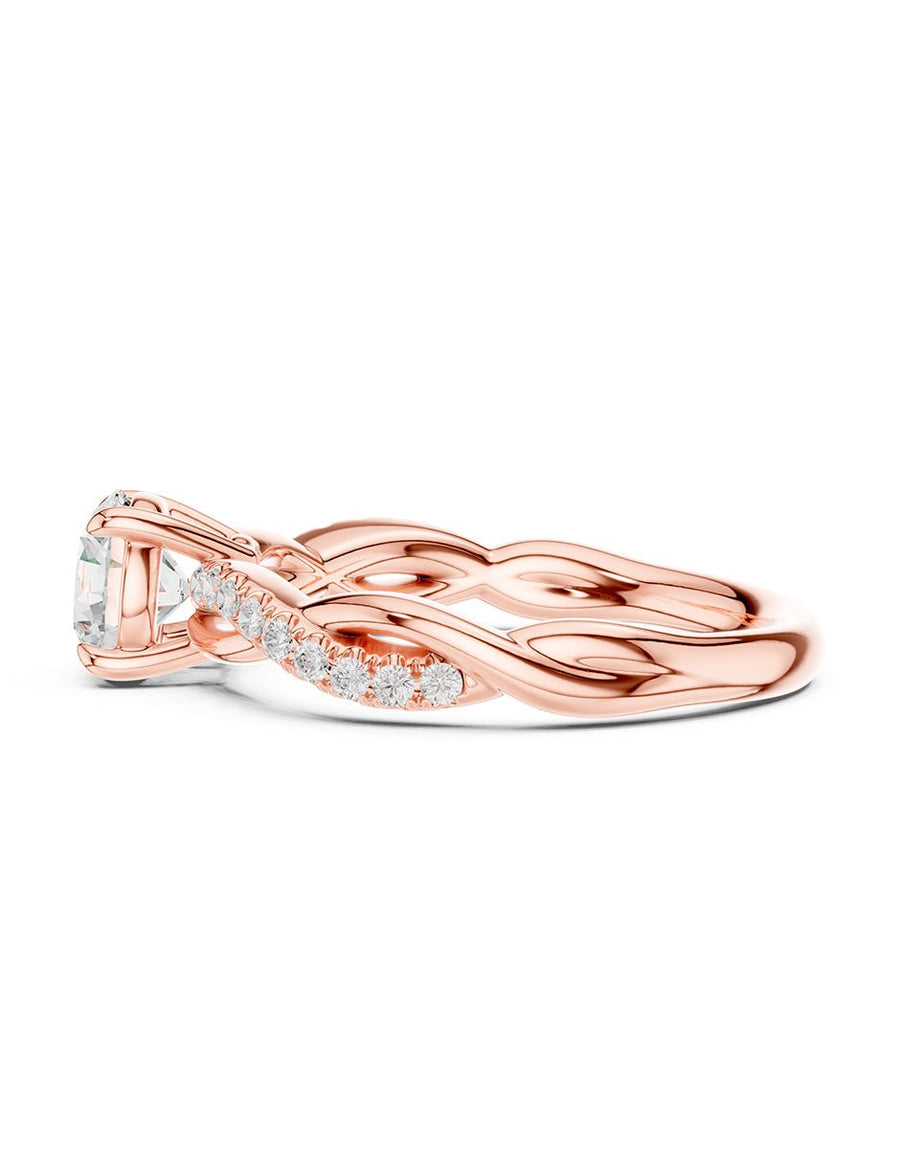 Anillo de compromiso - piedras laterales - AMORE254-RD-LG