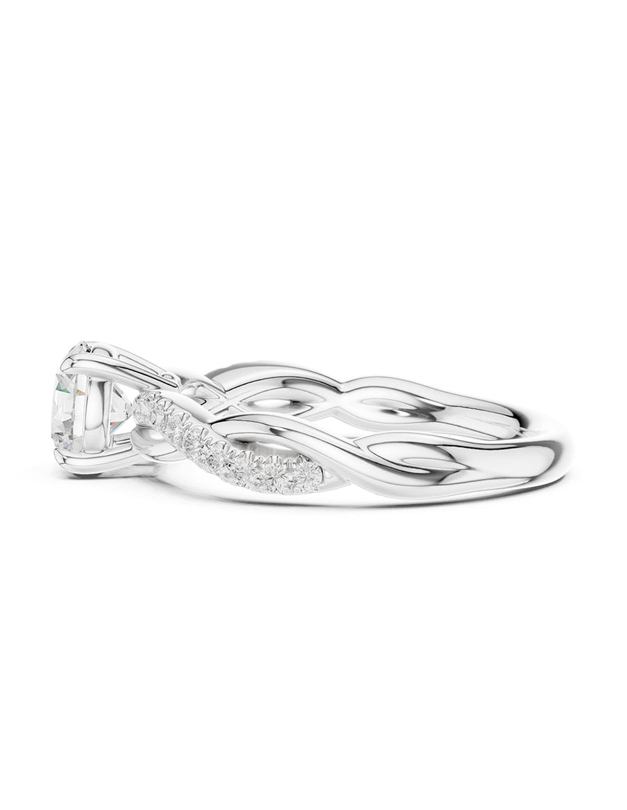 Anillo de compromiso - piedras laterales - AMORE254-RD-LG