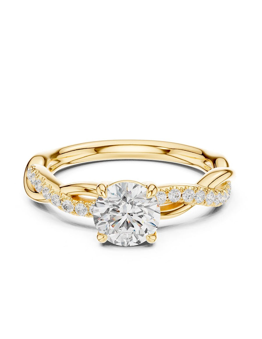 Anillo de compromiso - piedras laterales - AMORE254-RD-LG