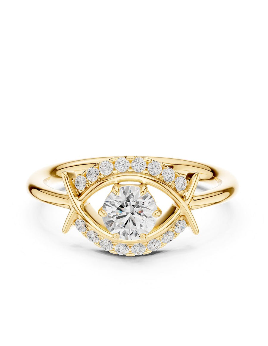 Anillo de compromiso - piedras laterales - AMORE256-RD-LG