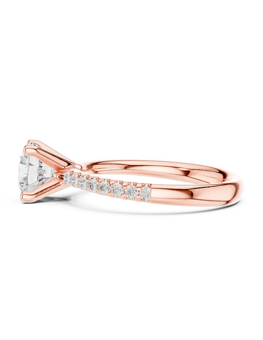 Anillo de compromiso - piedras laterales - AMORE257-RD-LG