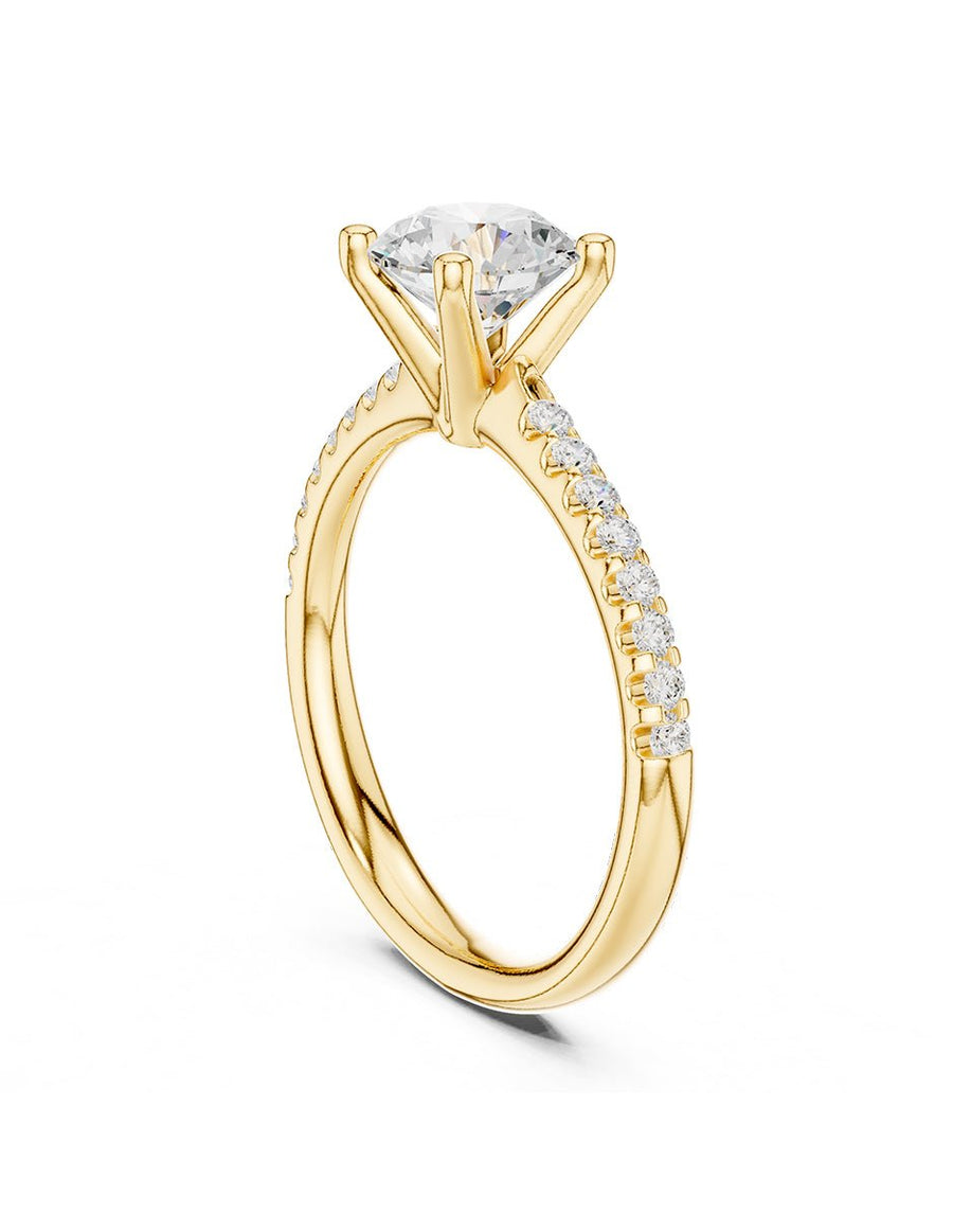 Anillo de compromiso - piedras laterales - AMORE257-RD-LG