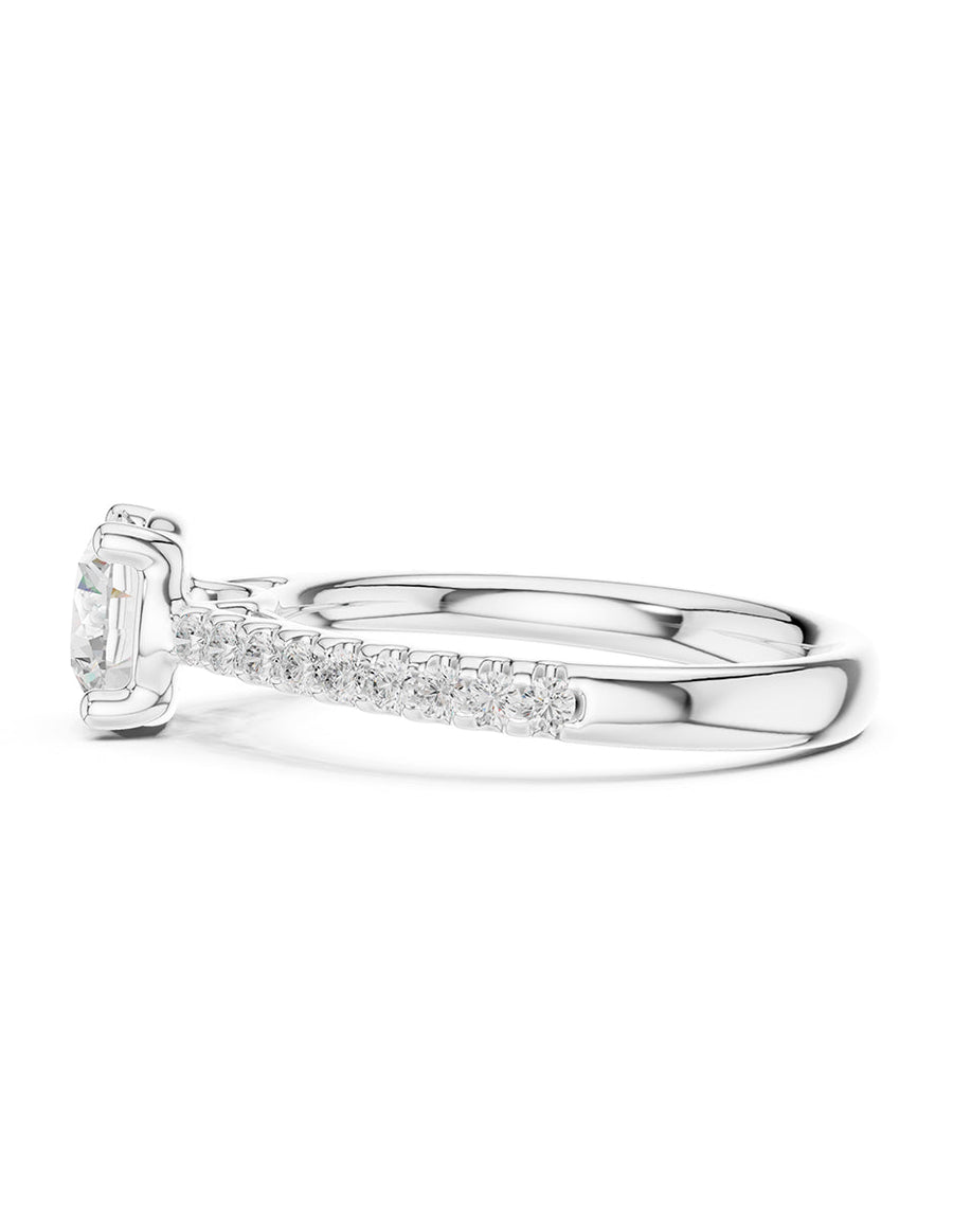 Anillo de compromiso - piedras laterales - AMORE258-RD-LG
