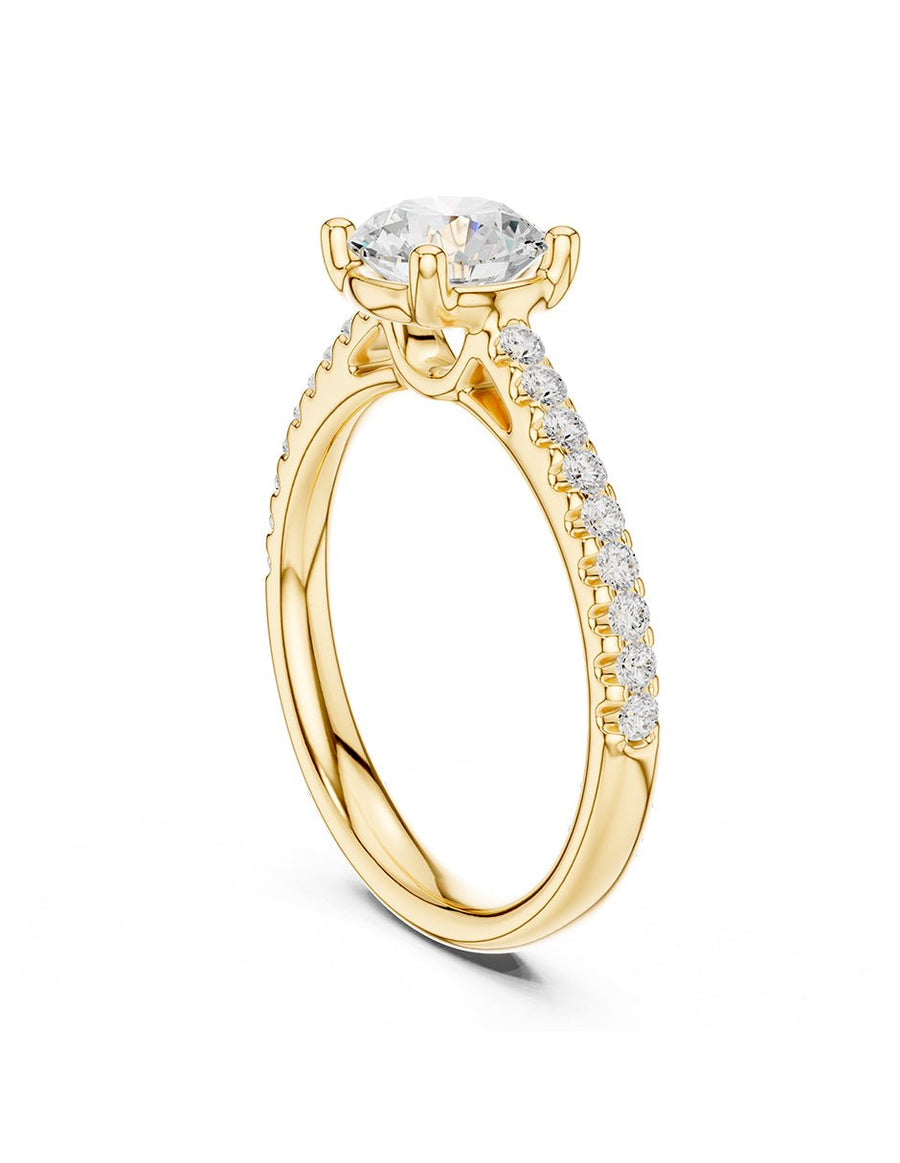 Anillo de compromiso - piedras laterales - AMORE258-RD-LG